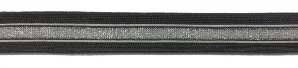 Galonstreifen grau silber 25 mm