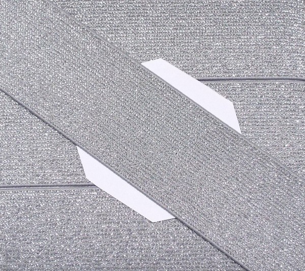 Gummiband 50 mm mit Lurex hellgrau