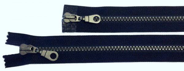 RV blau dunkel, 088 cm Kunststoff teilbar 2-Wege Krampe silber brüniert