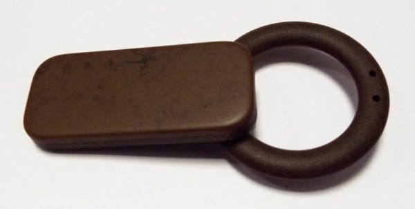 Bekleidungsverschluß zum einhaken 85 x 45 mm (braun)