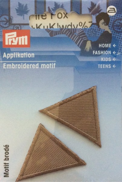 Prym 925327 Applikation Dreieck klein beige
