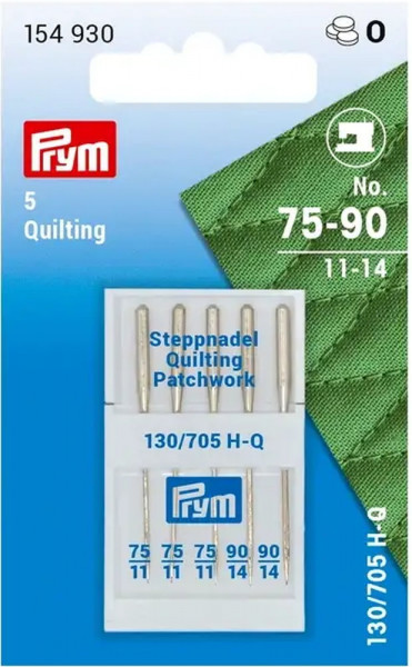 Prym 154930 Nähmaschinennadeln 130/705 Quilting 75+90