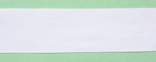 100 m Baumwollband 30 mm weiß 100% Baumwolle