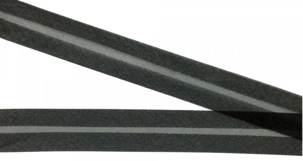 Prym 906100 Schrägband Organza 20mm schwarz vorgefalzt