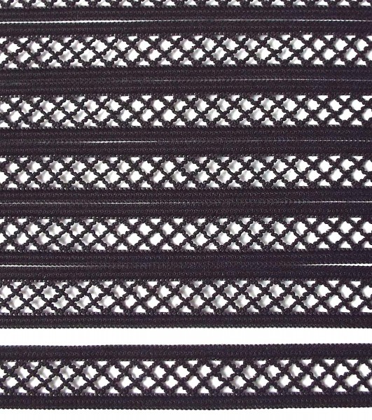 Wäschespitze elastisch 13 mm schwarz