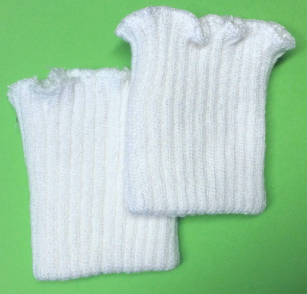 Ärmelbündchen weiß grob gestrickt