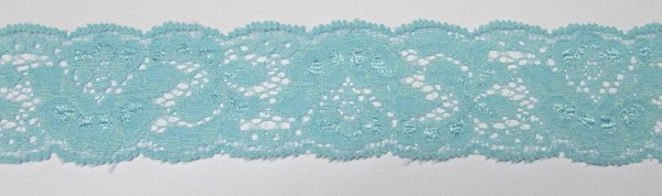 Dessousspitze 35 mm türkis unelastisch Polyester