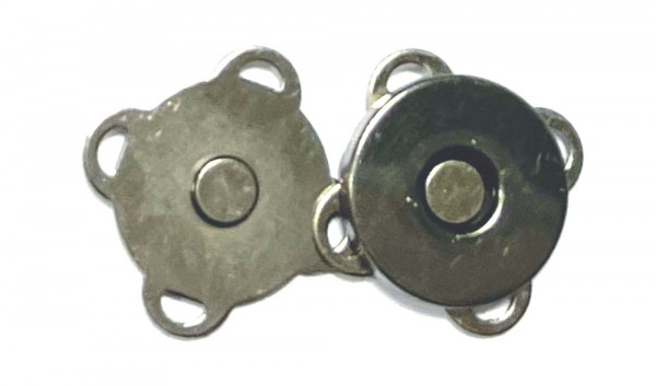 Magnetverschluß 15 mm silber brüniert Annähen