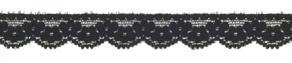 Wäschespitze elastisch schwarz 20 mm