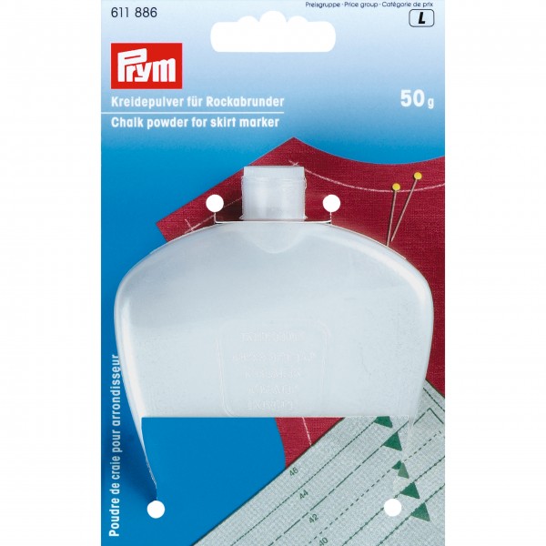 Prym 611886 Kreidepulver für Rockabrunder weiß