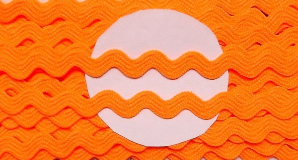 Zackenlitze 9 mm neon orange