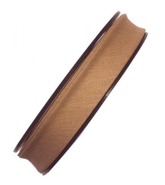 Bw-Schrägband 18 mm hellbraun vorgefalzt