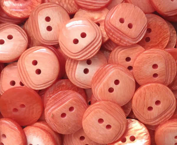 Blusenknopf orange 15 mm