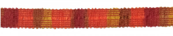 Einfaßband Chenille 15 mm orange/bunt