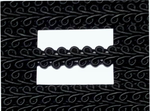 Posamentenborte 10 mm schwarz