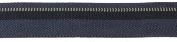 Gummiband 30 mm jeans gestreift