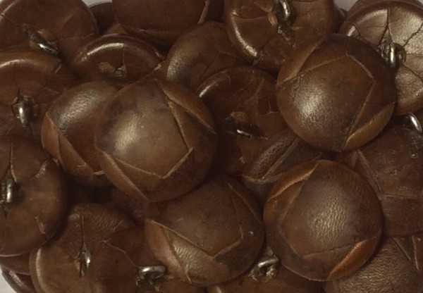 Knopf 24 mm Echt Leder braun