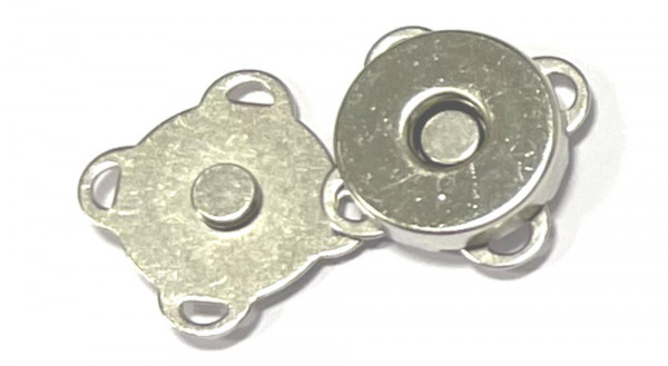 Magnetverschluß 15 mm silber Annähen