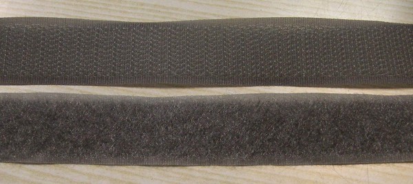 Klettband Haken- und Flauschband 20 mm grau zum Nähen