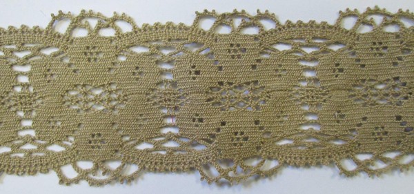 Klöppelspitze 70 mm cognac