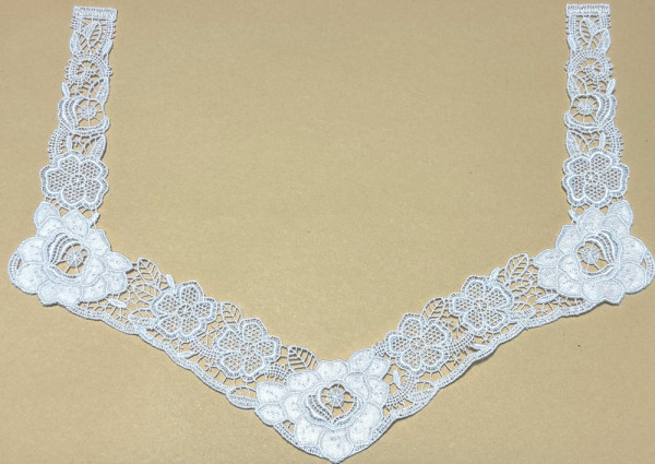 Spitzeneinsatz 25 x 30 cm weiß