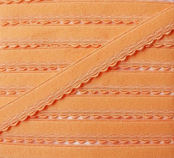 Wäschespitze elastisch 11 mm apfelsine/orange