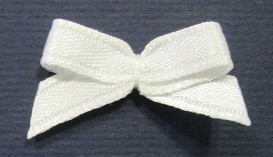 Satin-Schleifchen weiß 25 x 13mm 10 Stück