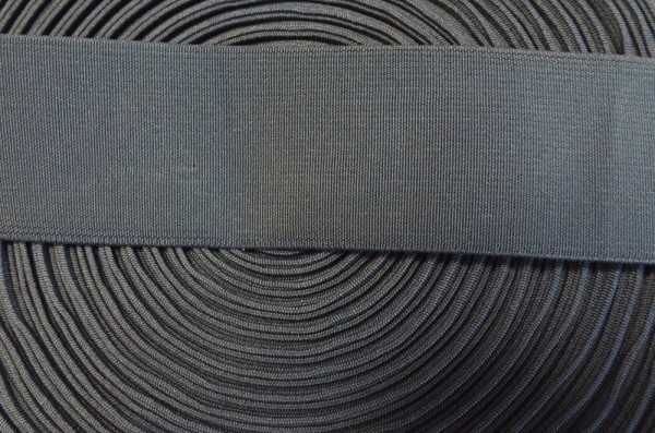 Gummiband 50 mm grau