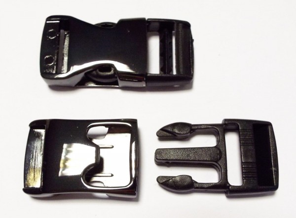 Steckschnalle 25 mm alt silber