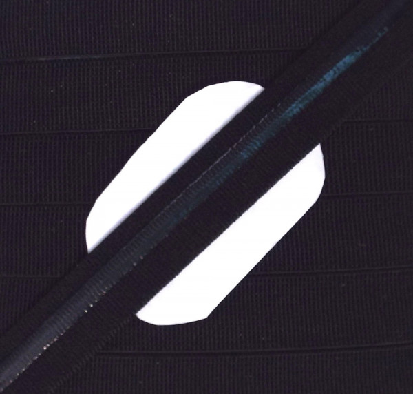 Gummiband 8 mm schwarz mit Silikon Beschichtung