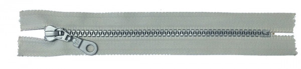 Reißverschluß grau 018 cm Kunststoff-Zähnchen nicht teilbar