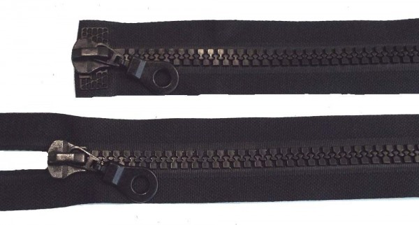 RV schwarz, 070 cm Kunststoff teilbar 2-Wege Krampe