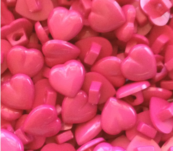 Knopf Herz 12 mm pink
