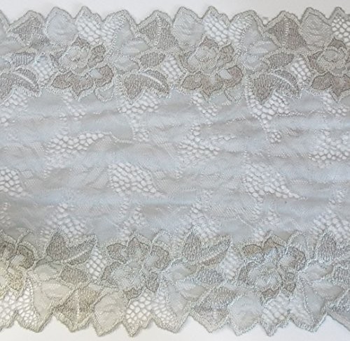 Dessousspitze elastisch 230mm hellgrau