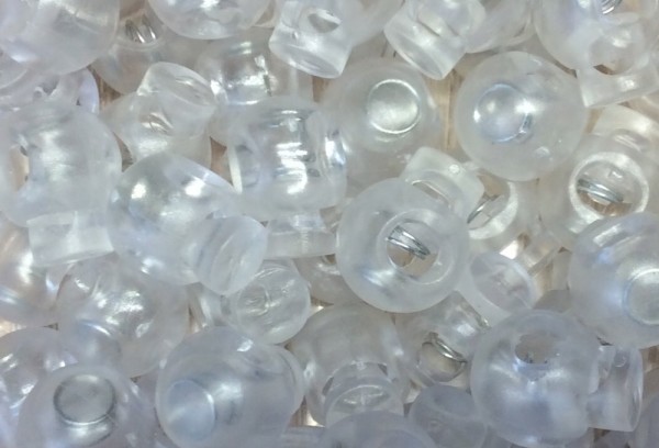 Kordelstopper transparente Kugel 1-Loch