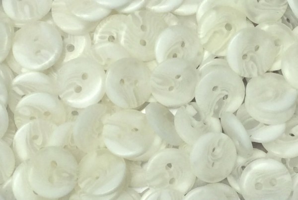 Blusenknopf 12 mm weiß melange