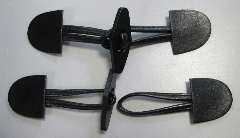 Knebelverschluß schwarz 160 mm