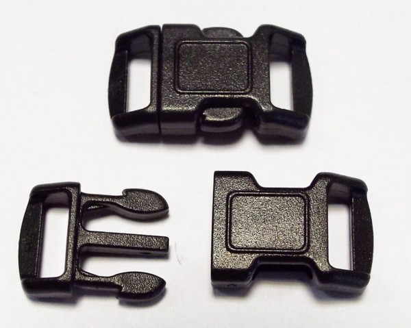 Steckschnalle schwarz Steg 10 mm