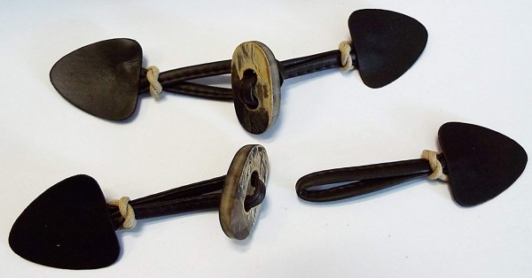 Knebelverschluß dunkel braun mit Knebelknopf 170 mm