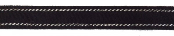 Band 20 mm schwarz silber