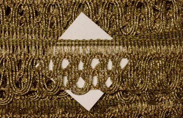 Posamentenborte 30 mm altgold