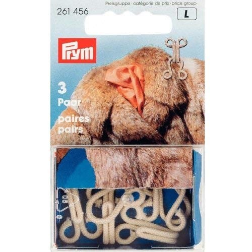 Prym 261456 Pelzhaken und Augen beige