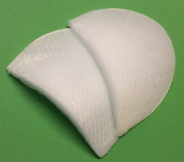 Schulterpolster Halbmond weiß klein