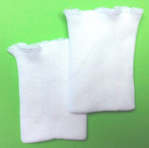 Ärmelbündchen weiß fein gestrickt