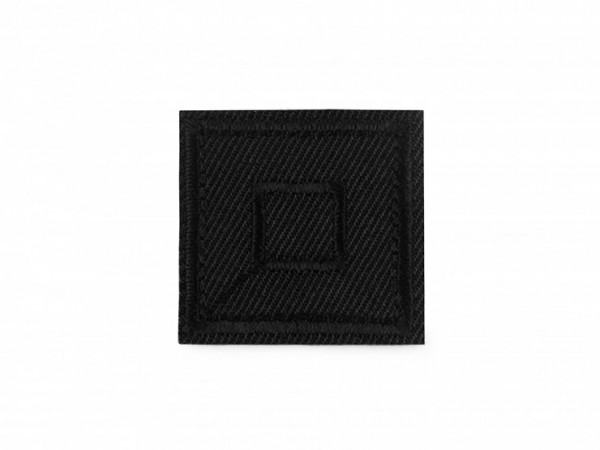 Applikation Quadrat 33 x 33 mm schwarz aufbügelbar
