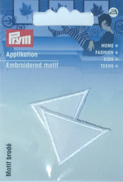 Prym 925277 Applikation Dreieck klein weiß
