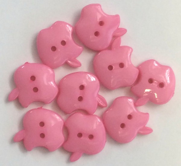 Apfel mit Biß 15 mm rosa