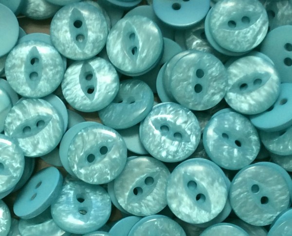 Blusenknopf türkis 11 mm