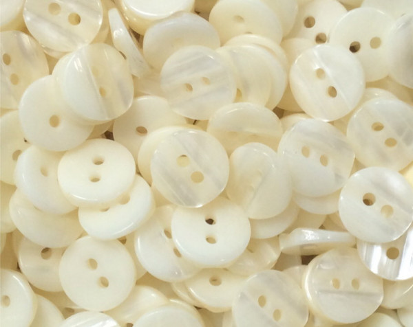 100 Knöpfe 10 mm Perlmutt Optik
