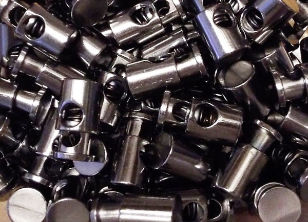 Kordelstopper silber brüniert 1-Loch